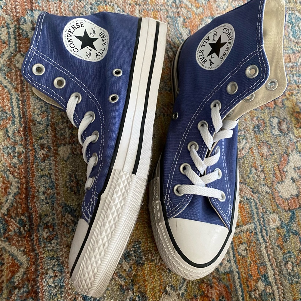 Blue High Top Converse